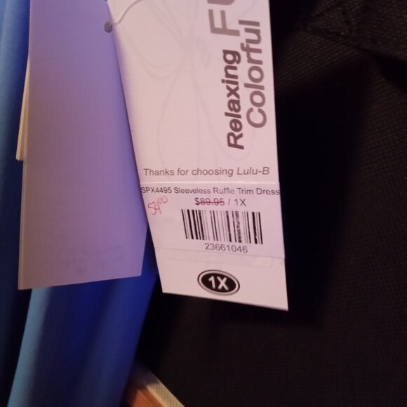 LuLu-B Sleeveless Ruffle Trim Dress - 1X - NWT - Picture 3 of 6